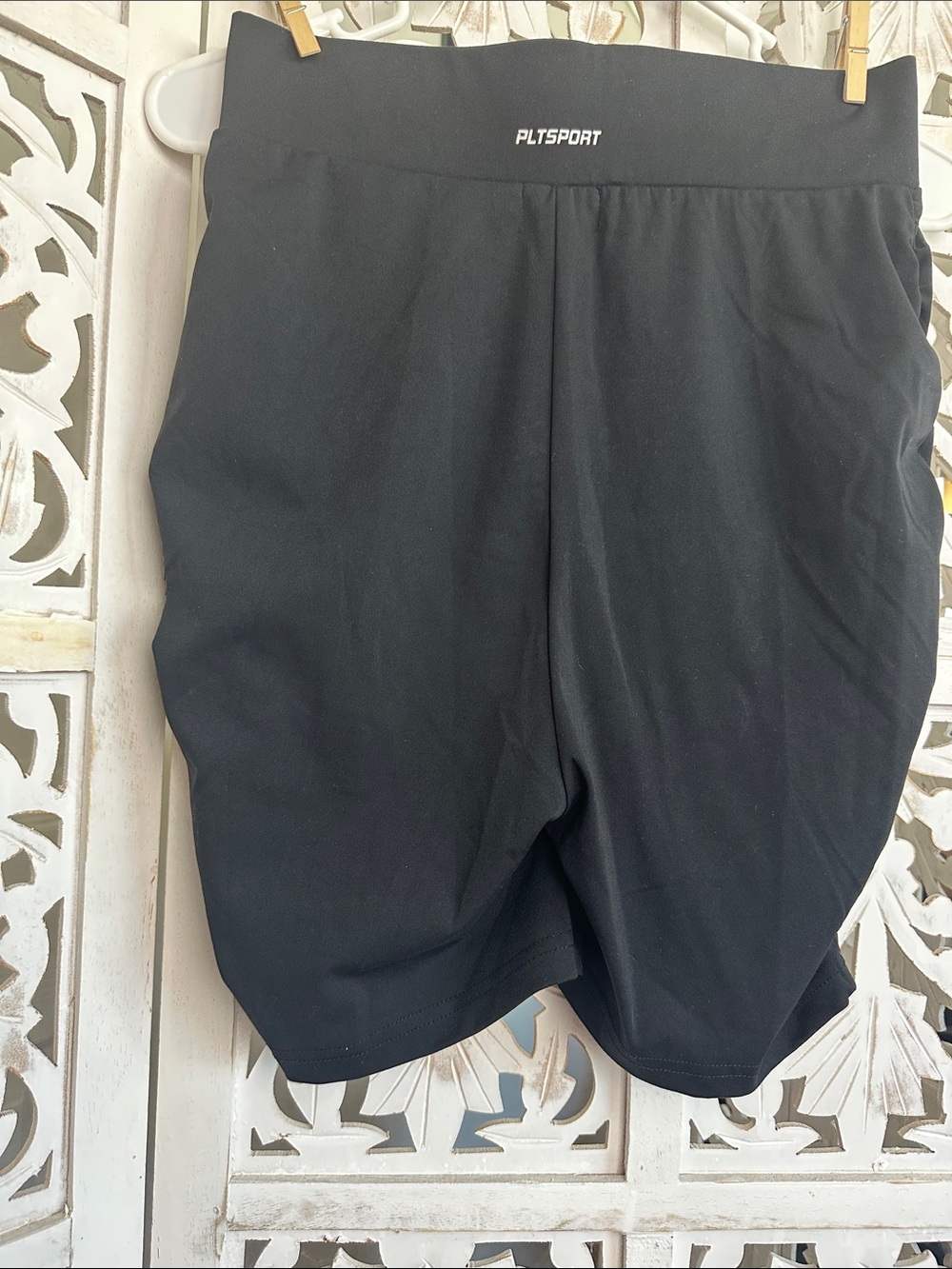 Pretty little thing, High Waisted, Black Women's Ruched Side Active Shorts